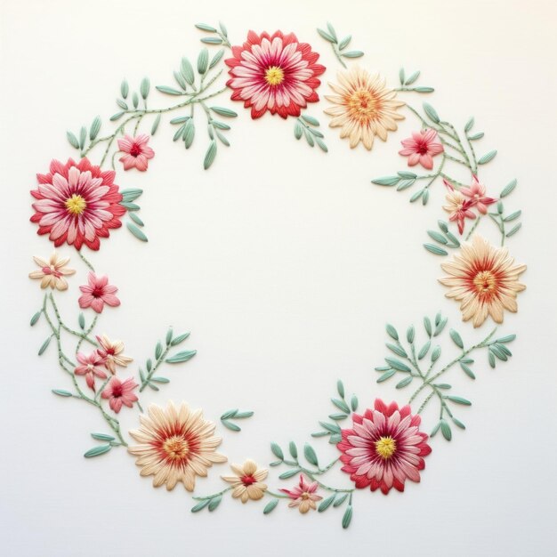 embroidery hoop with floral pattern